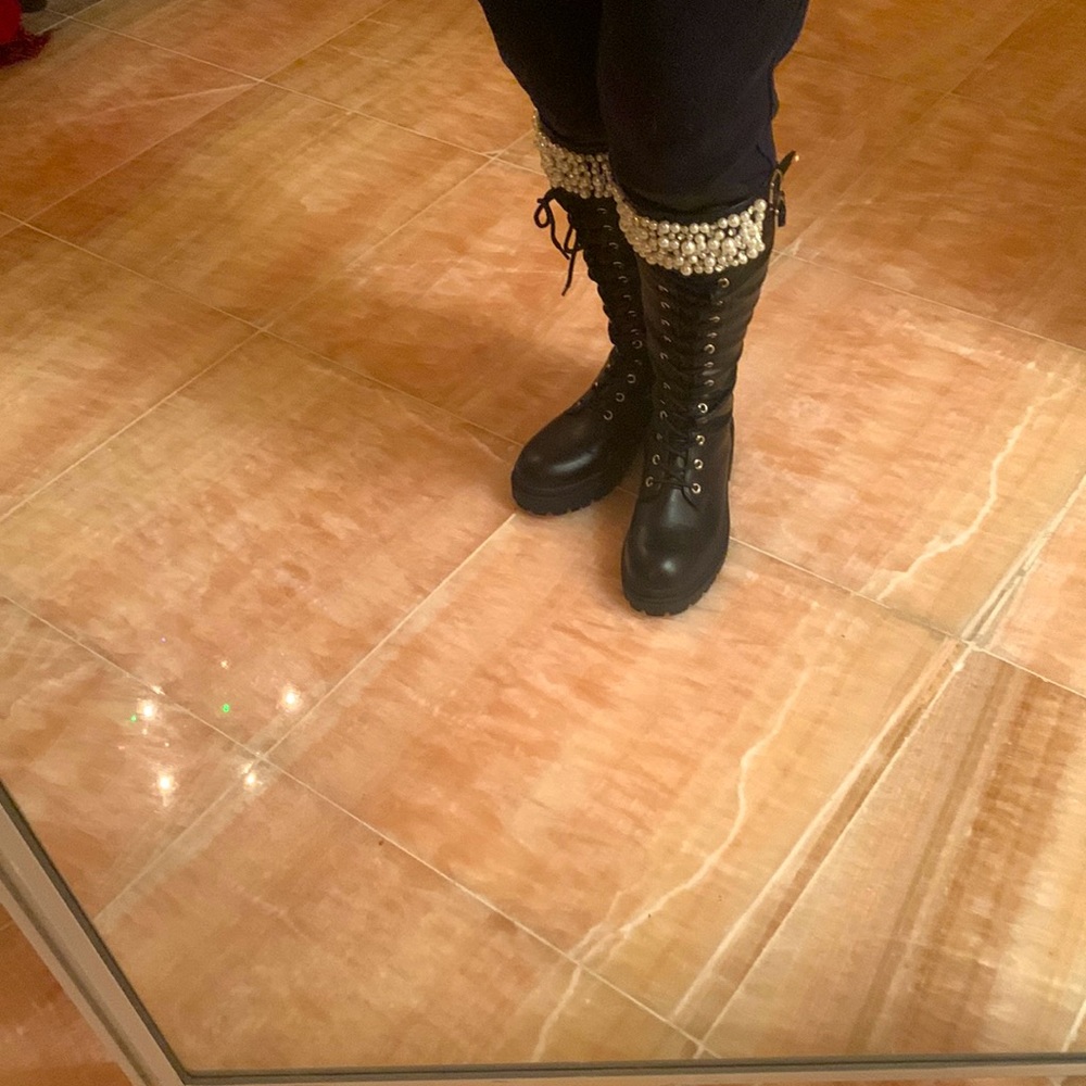 Beautiful melissa combat and moto boots